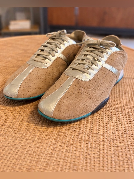 Cole Haan Shoes - Cole Haan Nike Air Suede Gold Trim Sneakers Women’s 10 Casual Comfort